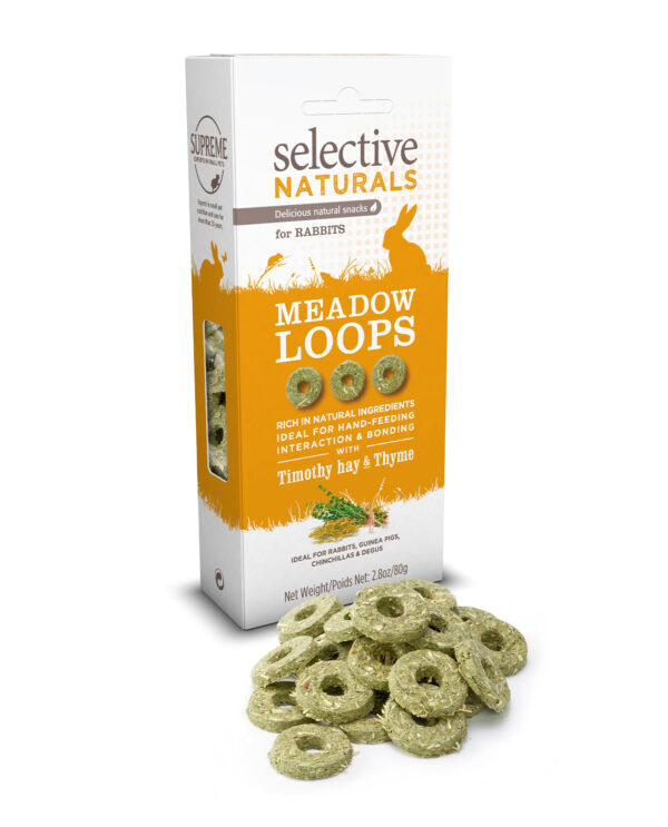 Inele naturale din fan si cimbru, Meadow Loops, Selective Naturals, 80 g